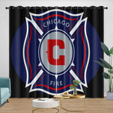 Charger l&#39;image dans la visionneuse de la galerie, Chicago Fire Soccer Club Curtains Blackout Window Drapes Room Decoration