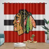 Charger l'image dans la visionneuse de la galerie, Chicago Blackhawks Curtains Blackout Window Drapes Room Decoration