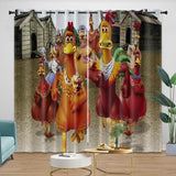 Charger l&#39;image dans la visionneuse de la galerie, Chicken Run Curtains Pattern Blackout Window Drapes
