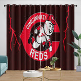 Charger l&#39;image dans la visionneuse de la galerie, Cincinnati Reds Curtains Blackout Window Drapes Room Decoration