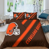 Load image into Gallery viewer, Cleveland Browns Bedding Set Duvet Cover Without Filler