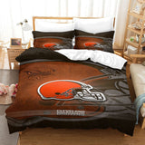 Load image into Gallery viewer, Cleveland Browns Bedding Set Duvet Cover Without Filler