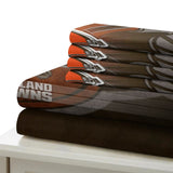 Load image into Gallery viewer, Cleveland Browns Bedding Set Duvet Cover Without Filler