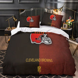 Load image into Gallery viewer, Cleveland Browns Bedding Set Duvet Cover Without Filler