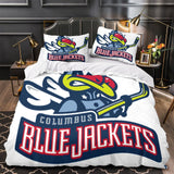 Charger l&#39;image dans la visionneuse de la galerie, Columbus Blue Jackets Bedding Set Quilt Duvet Cover Without Filler