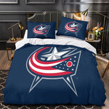 Charger l&#39;image dans la visionneuse de la galerie, Columbus Blue Jackets Bedding Set Quilt Duvet Cover Without Filler