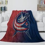 Charger l&#39;image dans la visionneuse de la galerie, Columbus Blue Jackets Blanket Flannel Throw Kids Room Decoration
