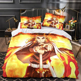 Charger l&#39;image dans la visionneuse de la galerie, Demon Slayer Kimetsu no Yaiba Bedding Set Quilt Duvet Cover Without Filler