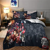 Charger l&#39;image dans la visionneuse de la galerie, Demon Slayer Kimetsu no Yaiba Bedding Set Quilt Duvet Cover Without Filler