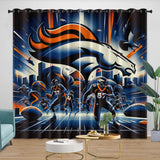 Load image into Gallery viewer, Denver Broncos Curtains Blackout Window Drapes Room Decoration