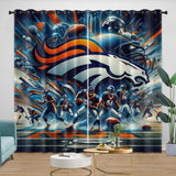 Load image into Gallery viewer, Denver Broncos Curtains Blackout Window Drapes Room Decoration