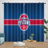 Load image into Gallery viewer, Detroit Pistons Curtains Blackout Window Drapes Room Decoration