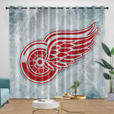 Charger l&#39;image dans la visionneuse de la galerie, Detroit Red Wings Curtains Blackout Window Drapes Room Decoration