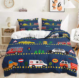 Charger l&#39;image dans la visionneuse de la galerie, Digger Dump Truck Excavator Bedding Set Quilt Cover Without Filler