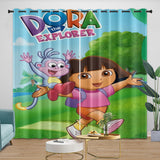 Charger l'image dans la visionneuse de la galerie, Dora the Explorer Curtains Blackout Window Drapes Kids Room Decoration