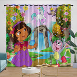 Charger l'image dans la visionneuse de la galerie, Dora the Explorer Curtains Blackout Window Drapes Kids Room Decoration
