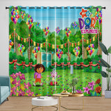 Charger l'image dans la visionneuse de la galerie, Dora the Explorer Curtains Blackout Window Drapes Kids Room Decoration
