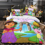Charger l'image dans la visionneuse de la galerie, Dora the Explorer Duvet Cover Kids Bedding Set Without Filler