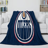 Charger l&#39;image dans la visionneuse de la galerie, Edmonton Oilers Blanket Flannel Throw Kids Room Decoration
