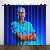 Load image into Gallery viewer, Erling Haaland Curtains Pattern Blackout Window Drapes