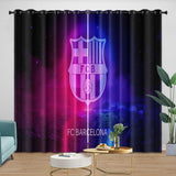 Load image into Gallery viewer, FC Barcelona Curtains Blackout Window Drapes Kids Room Decoration