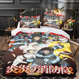 Charger l&#39;image dans la visionneuse de la galerie, Fire Force Bedding Set Pattern Quilt Cover Without Filler