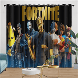 Load image into Gallery viewer, Fortnite Curtains Pattern Blackout Window Drapes