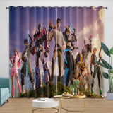 Charger l&#39;image dans la visionneuse de la galerie, Fortnite Curtains Printing Pattern Drapes Blackout Window