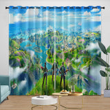 Charger l&#39;image dans la visionneuse de la galerie, Fortnite Curtains Printing Pattern Drapes Room Decoration
