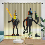 Load image into Gallery viewer, Futurama Curtains Blackout Window Drapes