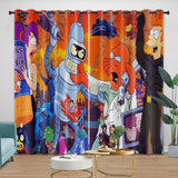 Load image into Gallery viewer, Futurama Curtains Blackout Window Drapes