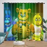 Load image into Gallery viewer, Game Five Nights At Freddys Curtains Pattern Blackout Window Drapes