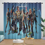 Charger l&#39;image dans la visionneuse de la galerie, Game Pattern Fortnite Curtains Blackout Window Drapes