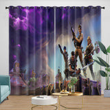 Charger l&#39;image dans la visionneuse de la galerie, Game Pattern Fortnite Curtains Blackout Window Drapes
