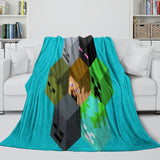 Charger l&#39;image dans la visionneuse de la galerie, Game Pattern Minecraft Blanket Flannel Throw Room Decoration