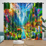 Load image into Gallery viewer, Game Pattern Minecraft Curtains Blackout Window Drapes Room Decoration