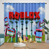 Load image into Gallery viewer, Game Pattren Roblox Curtains Blackout Window Drapes Room Decoration
