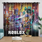 Load image into Gallery viewer, Game Pattren Roblox Curtains Blackout Window Drapes Room Decoration