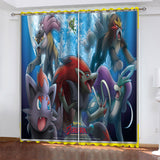 Load image into Gallery viewer, Game Pokémon Curtains Pikachu Pattern Blackout Window Drapes