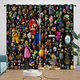 Charger l'image dans la visionneuse de la galerie, Game Super Mario Curtains Blackout Kids Room Window Drapes