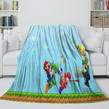 Load image into Gallery viewer, Game Super Mario Pattern Blanket Flannel Throw Kids Room Decoration