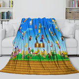 Load image into Gallery viewer, Game Super Mario Pattern Blanket Flannel Throw Kids Room Decoration