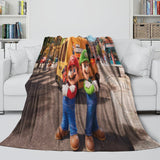 Load image into Gallery viewer, Game Super Mario Pattern Blanket Flannel Throw Kids Room Decoration