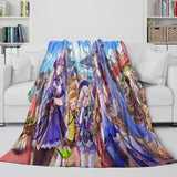 Charger l&#39;image dans la visionneuse de la galerie, Genshin Impact Blanket Flannel Fleece Pattern Throw Room Decoration