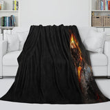Charger l&#39;image dans la visionneuse de la galerie, Ghost Rider Blanket Pattern Flannel Kids Room Throw