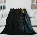 Charger l&#39;image dans la visionneuse de la galerie, Ghost Rider Blanket Pattern Flannel Kids Room Throw