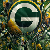 Charger l&#39;image dans la visionneuse de la galerie, Green Bay Packers Bedding Set Duvet Cover Without Filler