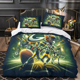 Charger l&#39;image dans la visionneuse de la galerie, Green Bay Packers Bedding Set Duvet Cover Without Filler