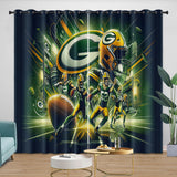 Load image into Gallery viewer, Green Bay Packers Curtains Blackout Window Drapes Room Decoration