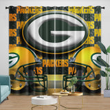 Load image into Gallery viewer, Green Bay Packers Curtains Blackout Window Drapes Room Decoration